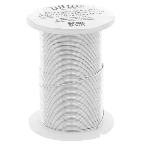 Filo di rame semiduro 0,64 mm - Argento Anti-ternish x18,3 m