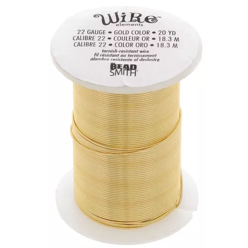 Filo di rame semiduro 0,64 mm - Dorato Anti-ternish x18,3 m
