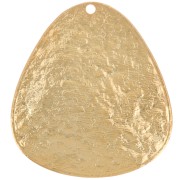 Pendente triangolo martellato arrotondato 28,5x25 mm - Dorato in oro fino x1