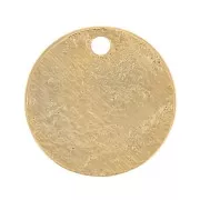 Zecchini rotondi 10,5 mm effetto martellato - Oro fino x1