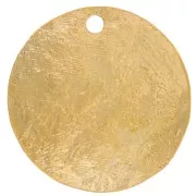 Zecchini rotondi effetto martellato da 15,5 mm - Oro fino x1