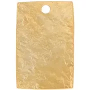 Zecchini rettangolari 16x10 mm effetto martellato - Oro fino x1