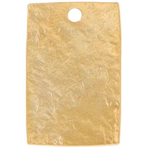 Zecchini rettangolari 16x10 mm effetto martellato - Oro fino x1
