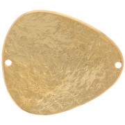 Distanziatore a triangolo arrotondato 29x25 mm effetto martellato - Dorato con oro fino x1