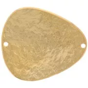 Distanziatore a triangolo arrotondato 29x25 mm effetto martellato - Dorato con oro fino x1