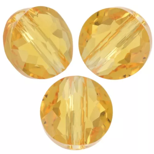 Perla tonda Thin Round PureCrystal 5034 8 mm - Light Topaz x1