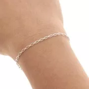 Catena maglia Forçat rettangolare (1x1) 2 mm Argento 925 x m.1