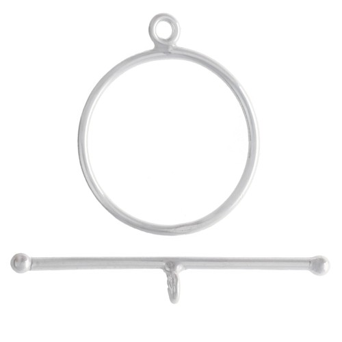 Chiusura a T 22,5 mm - Argento 925 x1