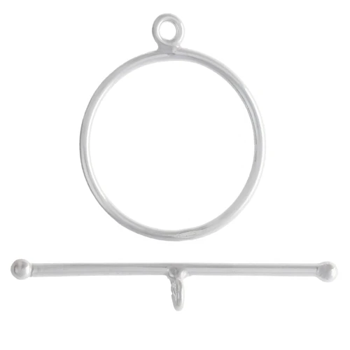 Chiusura a T 22,5 mm - Argento 925 x1