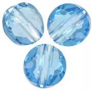 Perles rondes plates - 6 mm - Thin Round  PureCrystal 5034 - Aquamarine x6