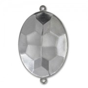 Castone da incollare PureCrystal 4127 ovale mm. 30x22 rodio 2 anellini x1|raw }}