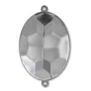 Castone da incollare PureCrystal 4127 ovale mm. 30x22 rodio 2 anellini x1