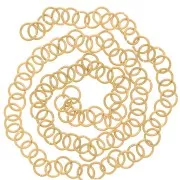 Anelli aperti 5x0.7 mm - Acciaio inox 304L dorato x100