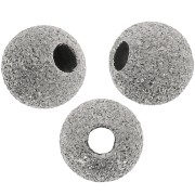 Palline diamantate mm.6 Argento 925 placcate rodiato grigio x5|raw }}