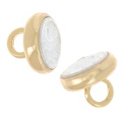 Chiusura magnetica mm. 9x6 dorato con oro fino  x1