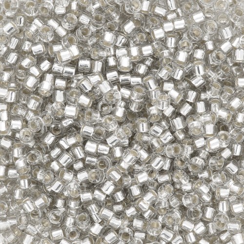 Miyuki Delica 11/0 DB1211 - Silver Lined Gray Mist - confezione da 100g