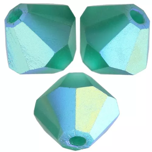 Biconi Preciosa 5 mm - MC Bead Rondell - Emerald AB Matt x12