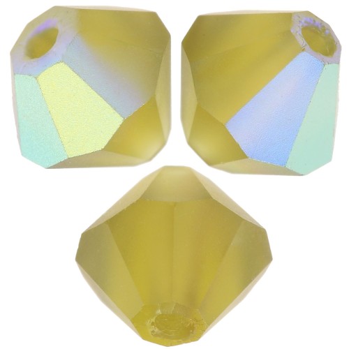 Biconi Preciosa 5 mm - MC Bead Rondell - Olivine AB Matt x12