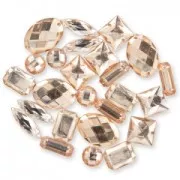 Set di pietre da cucire Champagne x25