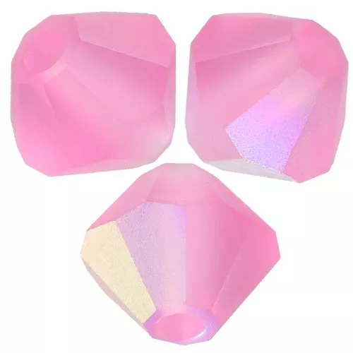 Biconi Preciosa 6 mm - MC Bead Rondell - Rose AB Matt x12
