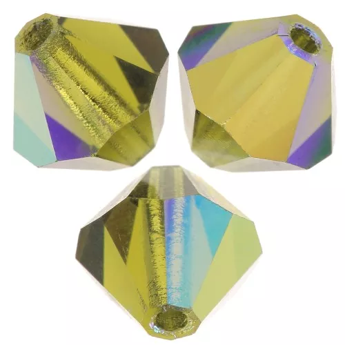Biconi Preciosa 6 mm - MC Bead Rondell - Olivine AB x12