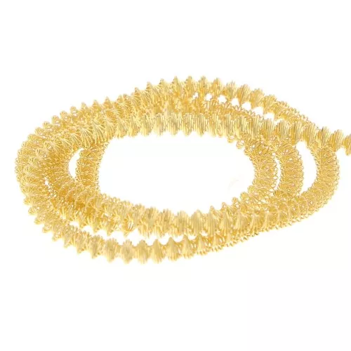 Bobina a spirale riccia da 3,1 mm per ricamo - creazione di spille - Dorato x3