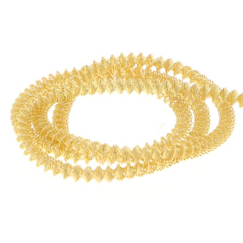 Canetille a spirale per ricamo - creazione di spille e gioielli 3,1 mm - dorato x3