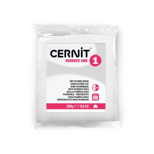 Pasta Cernit Number One Opaca - 250 g Bianca (n. 027)