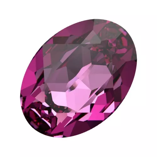 Cabochon PureCrystal 4120 ovale 8x6mm Dark rose x1