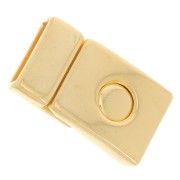 Chiusura magnetica 31x18 mm per laccio 14 mm - Dorata con oro fino x1|raw }}