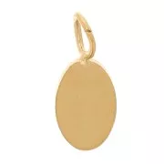 Ciondoli ovali 9x4 mm con anello aperto - Acciaio inossidabile 316L dorato x4