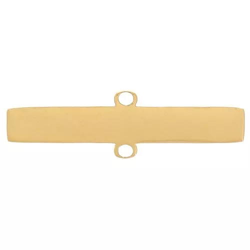 Pendente barra 2x15 mm - Acciaio inossidabile 316L dorato x1