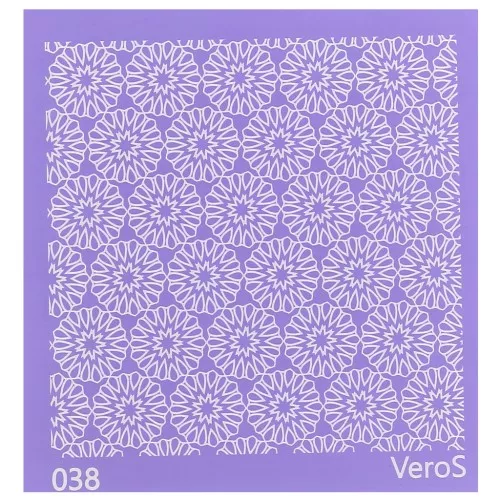 Silk Screen VeroS per pasta polimerica 90x90 mm - motivo rosoni 1 n°038 x1