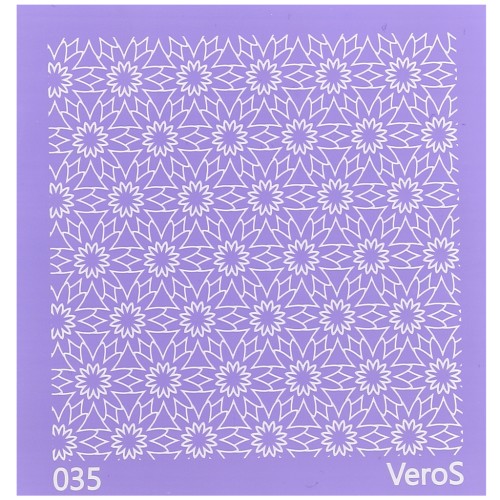 Silk Screen VeroS per pasta polimerica 90x90 mm - Motivo multifiore n°035 x1