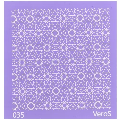 Silk Screen VeroS per pasta polimerica 90x90 mm - Motivo multifiore n°035 x1