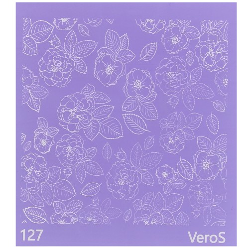 Silk Screen VeroS per pasta polimerica 90x90 mm - Motivo fiore 2 n°127 x1