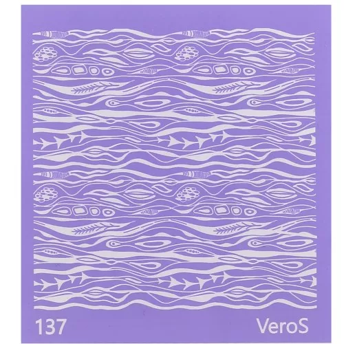 Silk Screen VeroS per pasta polimerica 90x90 mm - Motivo etnico n°137 x1