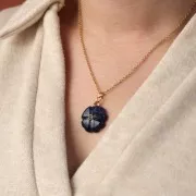 Pendente trifoglio 21 mm - Sodalite - Onice verde