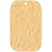 Pendente rettangolare martellato 27x17 mm - Acciaio inossidabile 316L dorato x2