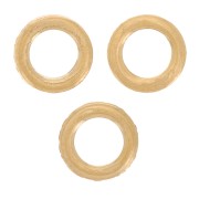 Anelli chiusi piatti 5x0,7 mm - acciaio inossidabile 304L dorato x10