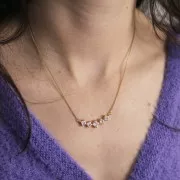 Distanziatore in zircone diamantato 32x10 mm - Argento 925 - Cristallo x1