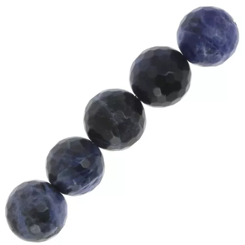 Perlina Tonda sfaccettata mm. 14 Sodalite x1