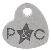 Breloques personnalisées coeur 7x8 mm - Logo simple - Acier inoxydable 304 x100|raw }}