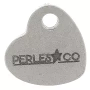 Breloques personnalisées coeur 7x8 mm - Logo complexe - Acier inoxydable 304 x100