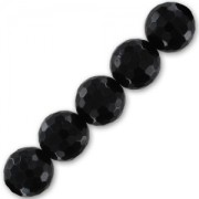 Perlina Tonda sfaccettata mm. 14 Black Onyx x1|raw }}
