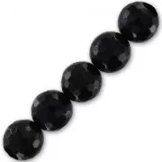 Perlina Tonda sfaccettata mm. 14 Black Onyx x1