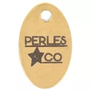 Breloques personnalisées ovale 10x6 mm - Logo complexe - Acier inox 304 Doré x100