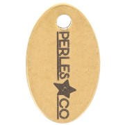 Breloques personnalisées ovale 10x6 mm - Logo complexe - Acier inox 304 Doré x100