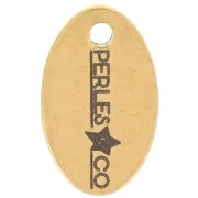 Breloques personnalisées ovale 10x6 mm - Logo complexe - Acier inox 304 Doré x100