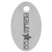 Breloques personnalisées ovale 10x6 mm - Logo complexe - Acier inoxydable 304 x100